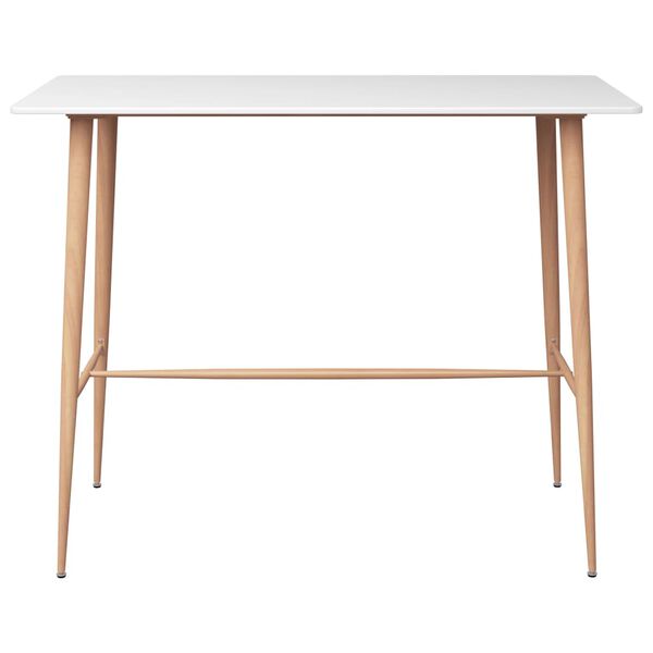vidaXL Table de bar Blanc 120x60x105 cm