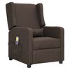 vidaXL Fauteuil de massage Marron Tissu