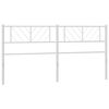 vidaXL T&ecirc;te de lit de remplacement m&eacute;tal blanc 193 cm