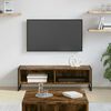 vidaXL Meuble TV Ch&ecirc;ne Fum&eacute; 100 x 36,5 x 30,5 cm Bois d'ing&eacute;nierie