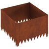 vidaXL Bordure de Pelouse 60 x 60 x 35 cm Acier Rouill&eacute;