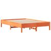 vidaXL Lit biblioth&egrave;que sans matelas cire marron 135x190 cm pin massif
