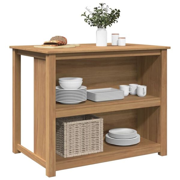 vidaXL &Icirc;lot de cuisine Panama 112x77x90 cm bois massif de pin