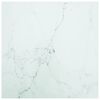 vidaXL Dessus de table blanc 70x70 cm 6 mm verre tremp&eacute; design marbre