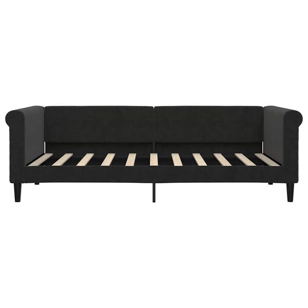 vidaXL Lit de repos sans matelas noir 90x190 cm velours