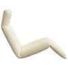 vidaXL Chaise longue pliante cr&egrave;me 175x54x8,5 cm tissu oxford