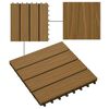 vidaXL Carreau de terrasse Design 3D 11 pcs Teck 30 x 30 cm WPC