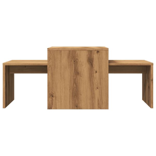 vidaXL Table basse ch&ecirc;ne artisanal 100x48x40 cm bois d'ing&eacute;nierie