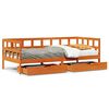 vidaXL Lit de jour avec tiroirs sans matelas cire marron 90x200cm bois