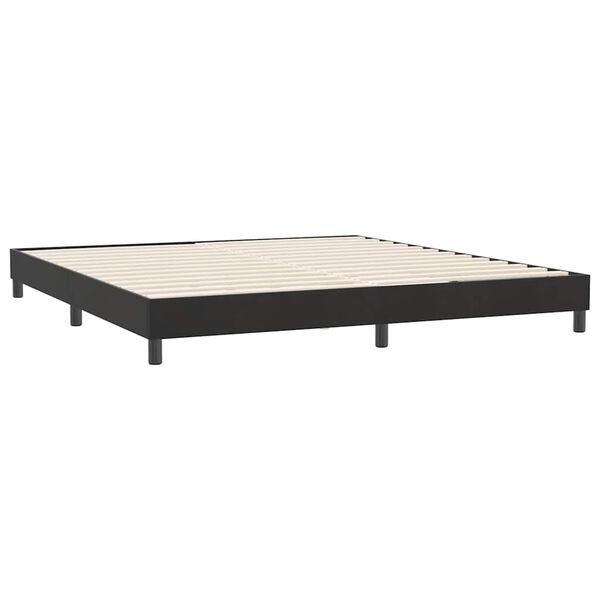 vidaXL Sommier à lattes de lit sans matelas noir 180x220 cm velours