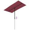 vidaXL Parasol de jardin et mât en aluminium 180x110 cm rouge bordeaux