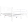 vidaXL Cadre de lit sans matelas blanc bois de pin massif