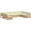 vidaXL Ensemble de canap&eacute;s d'ext&eacute;rieur 9 pc Blanc et cr&egrave;me