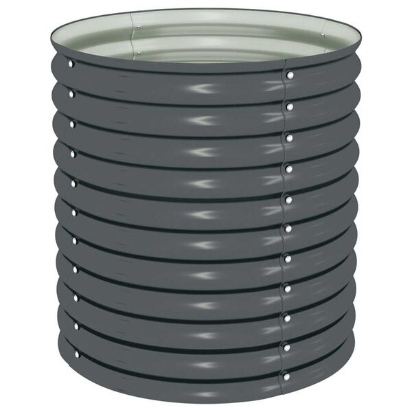 vidaXL Lit surélevé de jardin 80x80x81 cm Acier galvanisé Gris