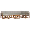 vidaXL Ensemble de canap&eacute;s d'ext&eacute;rieur 9 pc Gris Naturel et Clair