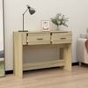 vidaXL Table console Ch&ecirc;ne sonoma 100x39x75 cm Bois d'ing&eacute;nierie