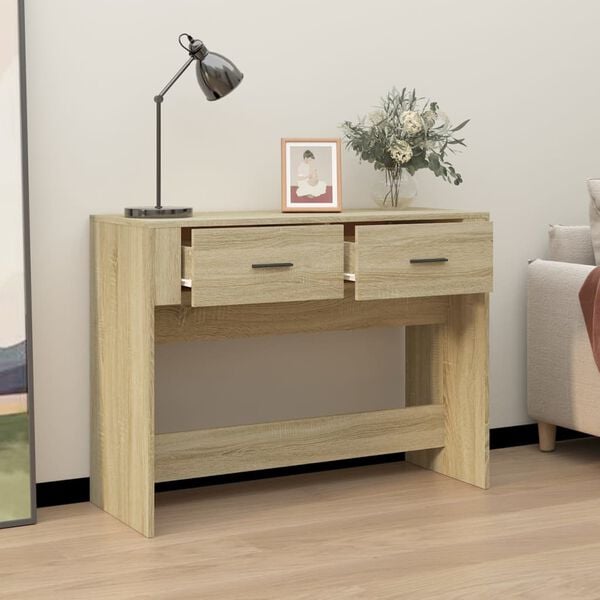 vidaXL Table console Ch&ecirc;ne sonoma 100x39x75 cm Bois d'ing&eacute;nierie