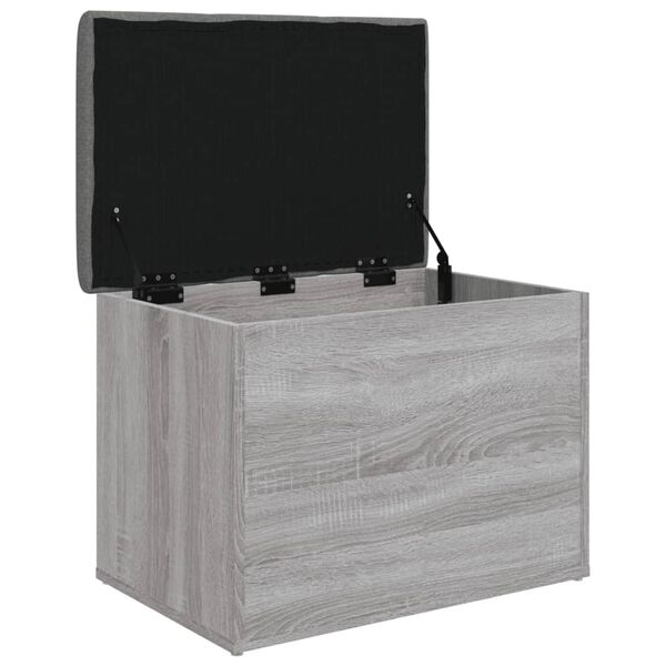 vidaXL Banc de rangement sonoma gris 62x42x45 cm bois d'ing&eacute;nierie