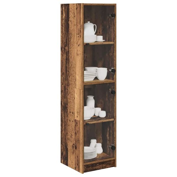 vidaXL Haut Armoire Bois Ancien 35 x 37 x 142 cm Bois d'ing&eacute;nierie