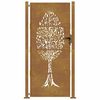 vidaXL Portail de jardin 100x175 cm en acier Corten avec motif arbre