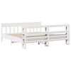 vidaXL Cadre de lit sans matelas blanc 200x200 cm bois massif de pin