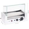 vidaXL Grill à hot-dogs à 5 rouleaux avec couvercle en verre 1000 W