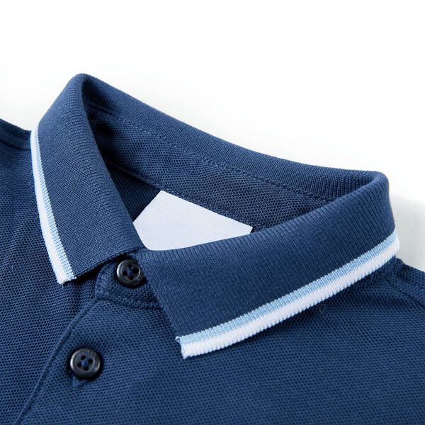 Polo pour enfants bleu fonc&eacute; 104