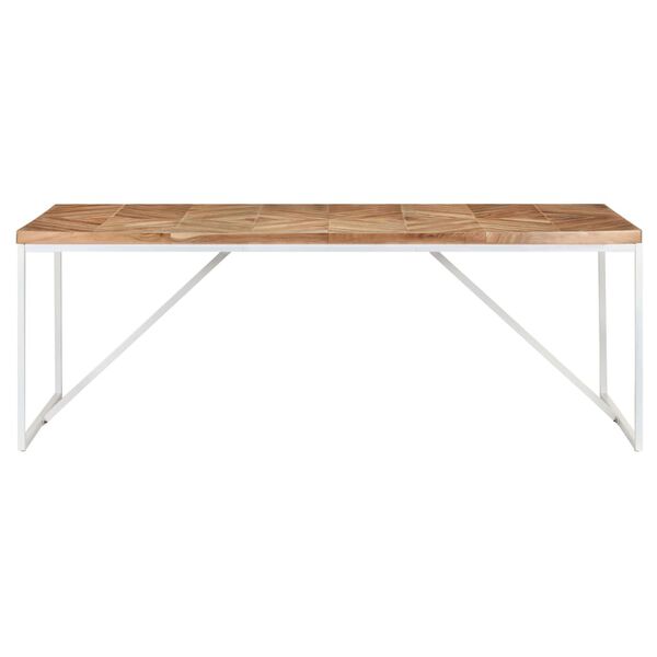 vidaXL Table &agrave; manger 200x90x76 cm Bois massif d'acacia et de manguier