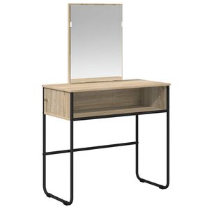 vidaXL Table de Toilette avec &eacute;tag&egrave;re Ch&ecirc;ne Sonoma 81 x 40 x 131 cm