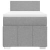 vidaXL Sommier &agrave; lattes de lit avec matelas gris clair 80x200 cm tissu