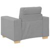 vidaXL Canap&eacute; 3 pcs Gris nuage 221 x 80 x 80 cm Tissu en lin m&eacute;lang&eacute;