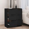vidaXL Buffets 2 pcs noir 30x30x70 cm bois d'ingénierie