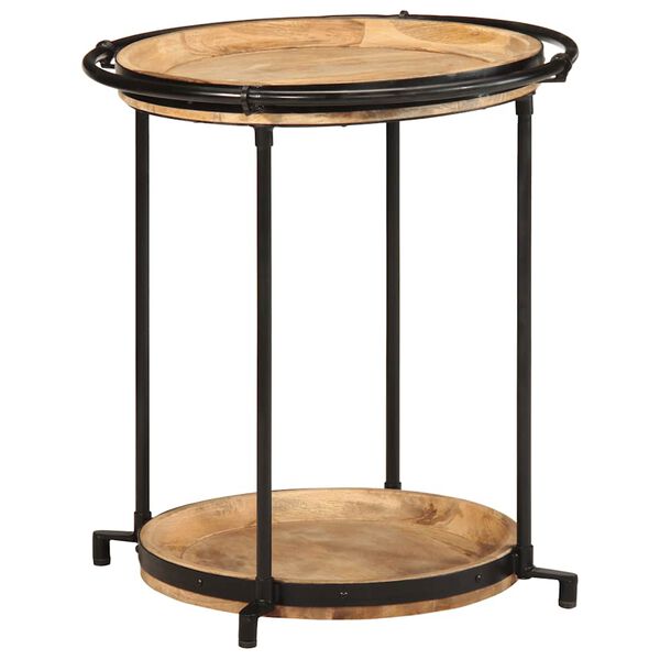 vidaXL Table d'appoint &Oslash;55x60 cm bois de manguier massif