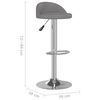 vidaXL Tabourets de bar lot de 2 gris similicuir