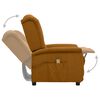 vidaXL Fauteuil de massage Marron Tissu microfibre