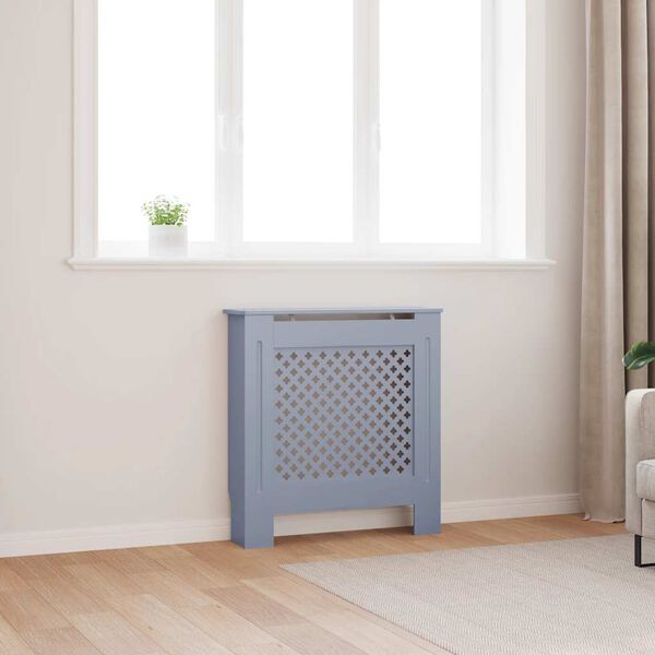 vidaXL Cache-radiateur MDF Gris 78 cm