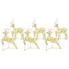 vidaXL Renne de No&euml;l 6 pc 180 LED Blanc chaud