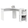 vidaXL Bureau d'angle avec rangement Blanc 140 x 113.5 x 75 cm