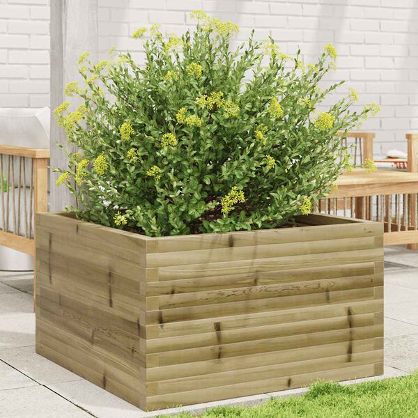 vidaXL Jardini&egrave;re 80x80x46 cm bois de pin impr&eacute;gn&eacute;
