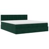 VidaXL Cadre de lit ottoman avec matelas vert fonc&eacute; 180x200 cm velours