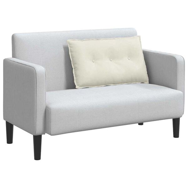 vidaXL Coussin de Dos Cr&egrave;me 80 x 50 cm Tissu en velours c&ocirc;tel&eacute;