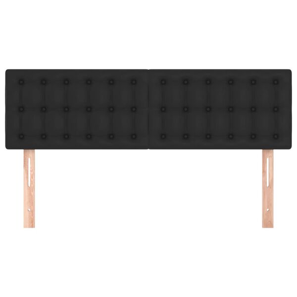 vidaXL Têtes de lit 2 pcs Noir 72x5x78/88 cm Similicuir