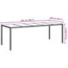 vidaXL Table de jardin pour repas Noir Pur 250 x 100 x 75 cm polyrotin
