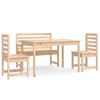 vidaXL Ensemble à manger de jardin 4 pcs bois massif de pin