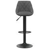 vidaXL Tabouret de bar Gris foncé Velours
