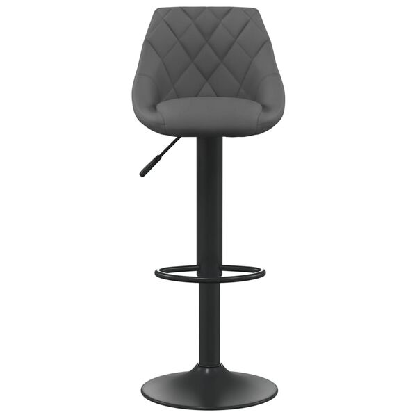 vidaXL Tabouret de bar Gris foncé Velours