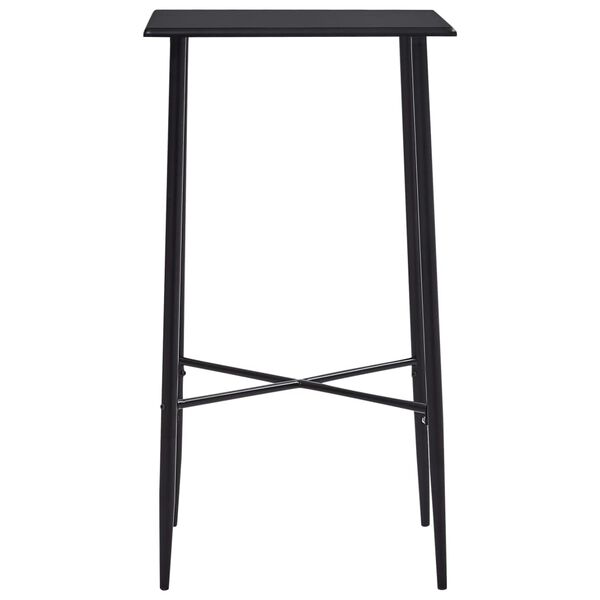 vidaXL Ensemble de bar 3 pcs Tissu Noir