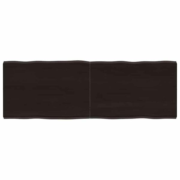 vidaXL Dessus de table bois massif trait&eacute; bordure assortie