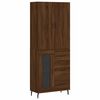 vidaXL Buffet haut Ch&ecirc;ne marron 69,5x34x180 cm Bois d'ing&eacute;nierie