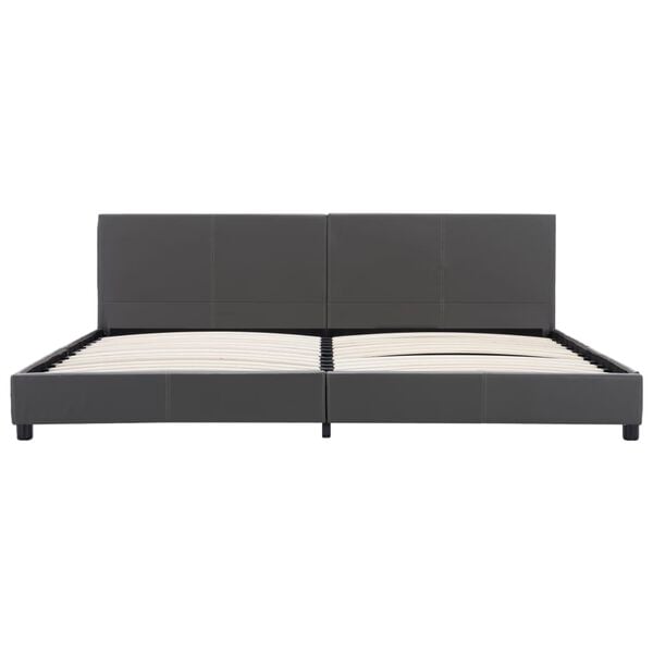 vidaXL Cadre de lit Gris Similicuir 180x200 cm